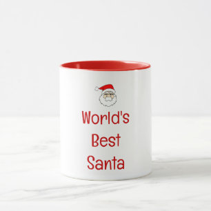 De beste kerstman ter wereld in rood mok