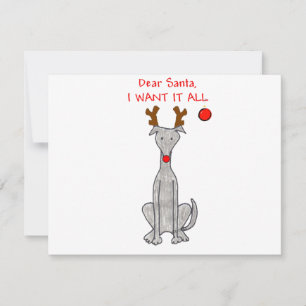 De Beste Kerstman van de windhond Feestdagenkaart