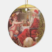 De beste kerstversieringen - 2 Sided  Santas Keramisch Ornament (Links)