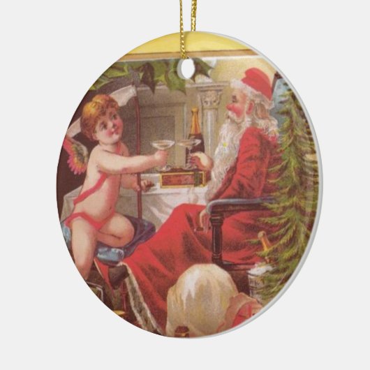 De beste kerstversieringen - 2 Sided  Santas Keramisch Ornament (Links)