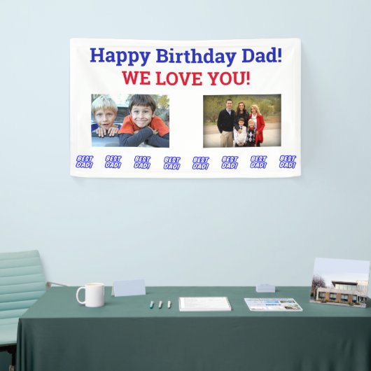 De beste Kinder foto van papa World Spandoek (Beurs)