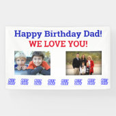 De beste Kinder foto van papa World Spandoek (Horizontaal)