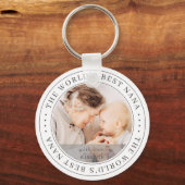 De beste Klassieke Eenvoudige Foto van Nana ter we Sleutelhanger (Voorkant)