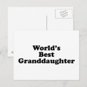 De beste kleindochter ter wereld briefkaart (Voorkant / Achterkant)