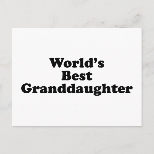 De beste kleindochter ter wereld briefkaart (Voorkant)