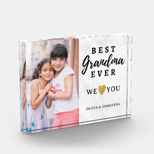 De beste kleinkinderen houden van je marmer fotoblokken (Links)