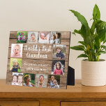 De beste kleinkinderen ter wereld 12 Foto 8 x 10 i Fotoplaat<br><div class="desc">Creëer uw eigen fotocollage met 12 favoriete afbeeldingen op een houtextuurachtergrond. Personaliseer met foto's van kleinkinderen. Maakt een schat aan cadeau voor oma voor verjaardag,  moederdag,  grootouderdag,  enz.</div>