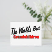 De beste kleinkinderen ter wereld briefkaart (Staand voorkant)