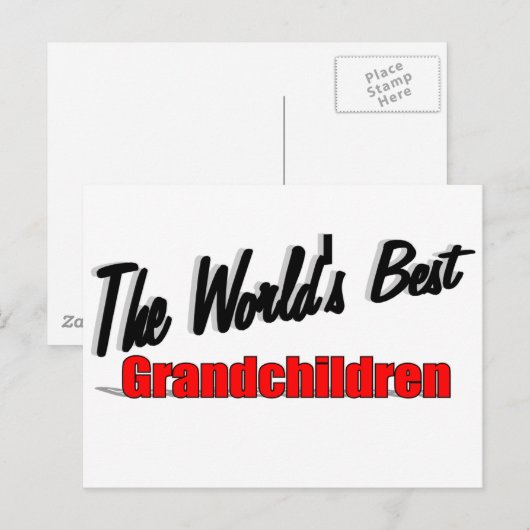 De beste kleinkinderen ter wereld briefkaart (Voorkant / Achterkant)