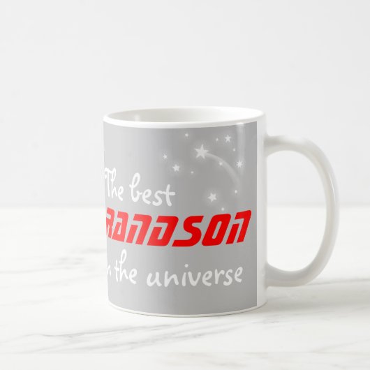 De beste kleinzoon in het universum rode grijze mo koffiemok (Rechts)