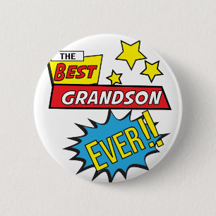 De beste kleinzoon ooit pop stripboek ronde button 5,7 cm