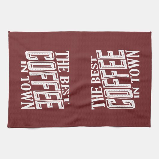 De beste koffie in de stad theedoek (Horizontaal)