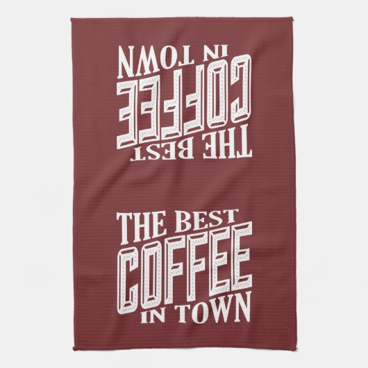 De beste koffie in de stad theedoek (Verticaal)