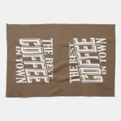 De beste koffie in de stad theedoek (Horizontaal)