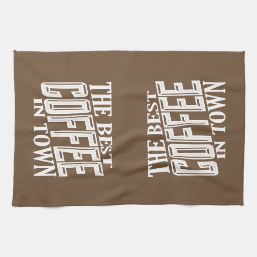 De beste koffie in de stad theedoek (Horizontaal)