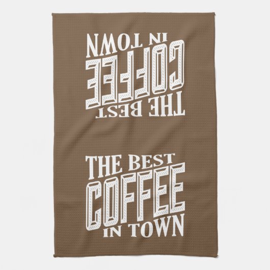 De beste koffie in de stad theedoek (Verticaal)