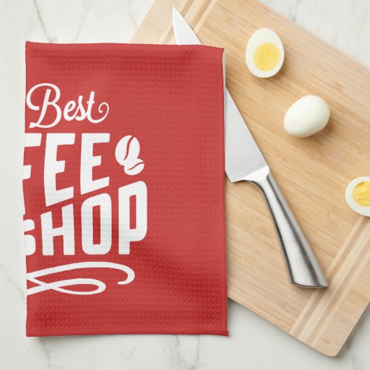 De beste koffiewinkel theedoek (Quarter Fold)