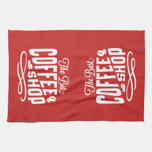 De beste koffiewinkel theedoek (Horizontaal)