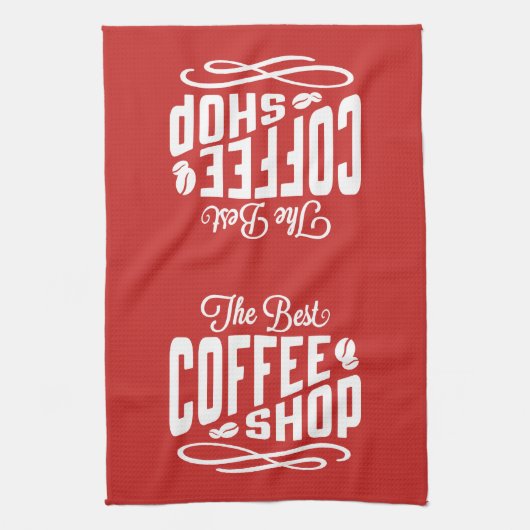 De beste koffiewinkel theedoek (Verticaal)