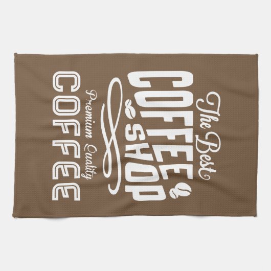 De beste koffiewinkel theedoek (Horizontaal)