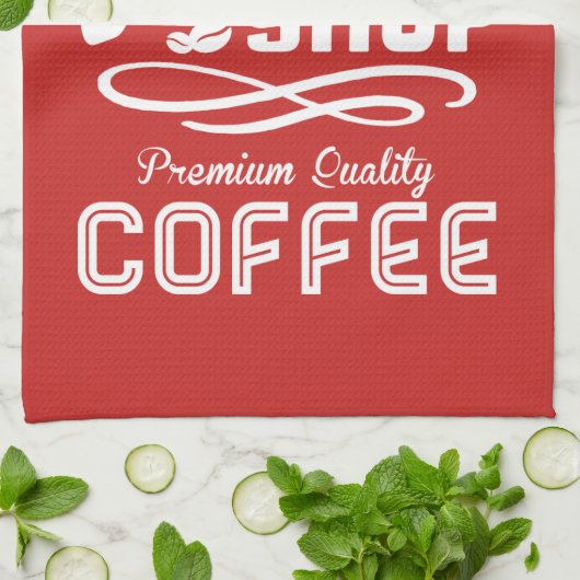 De beste koffiewinkel theedoek (Gevouwen)