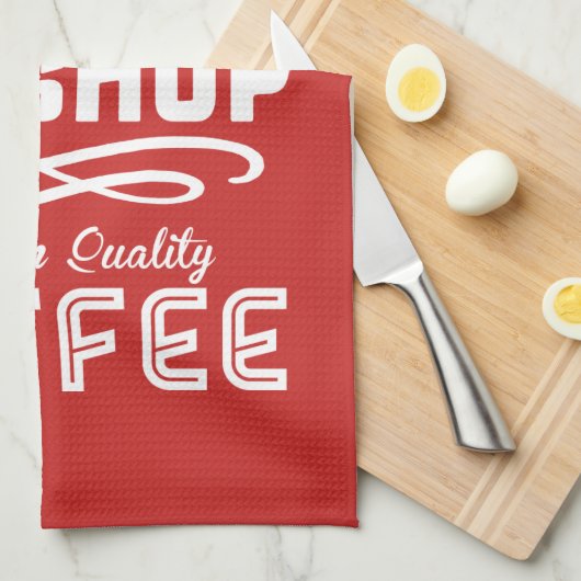 De beste koffiewinkel theedoek (Quarter Fold)