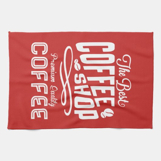 De beste koffiewinkel theedoek (Horizontaal)