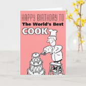 De beste kok ter wereld - Happy Birthday Kaart (Gele Bloem)