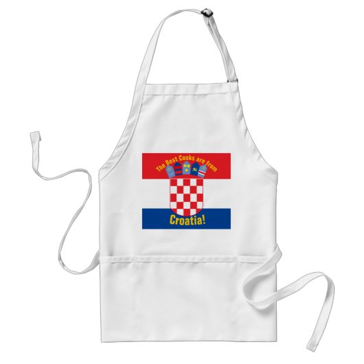 De beste koks komen uit Kroatië! Adult Apron Standaard Schort (Voorkant)
