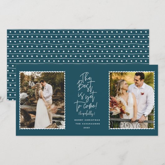 De Beste Komt Nog 2 Foto Vakantiekaart Feestdagenkaart (Voorkant / Achterkant)