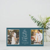 De Beste Komt Nog 2 Foto Vakantiekaart Feestdagenkaart (Staand voorkant)