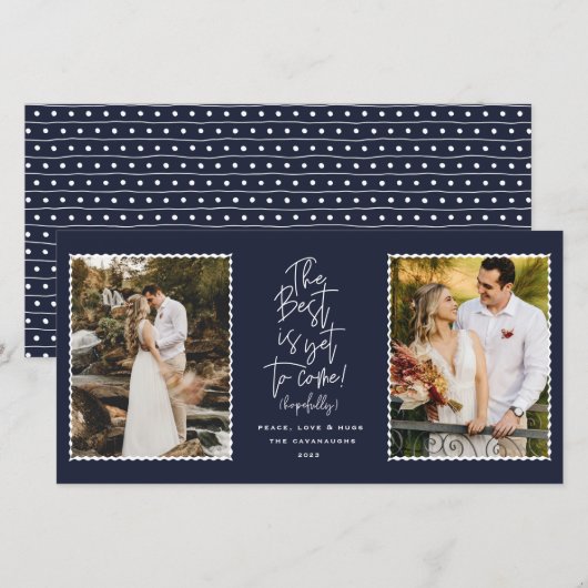 De Beste Komt Nog 2 Foto Vakantiekaart Feestdagenkaart (Voorkant / Achterkant)