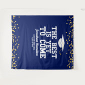 De beste komt nog Blauwe grad feest achtergrond Wandkleed (Voorkant (horizontaal))