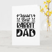 De beste konijn van de wereld, pa-Daughter-Mam-Fun Kaart (Gele Bloem)