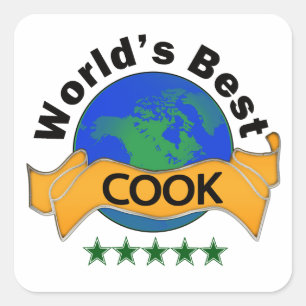 De beste kook ter wereld vierkante sticker