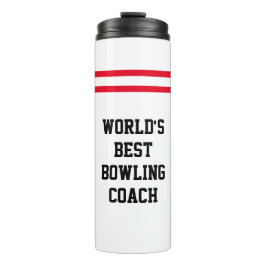 "De beste kookcoach ter wereld" | Bowling pin Stri Thermosbeker