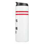 "De beste kookcoach ter wereld" | Bowling pin Stri Thermosbeker (Geroteerd rechts)