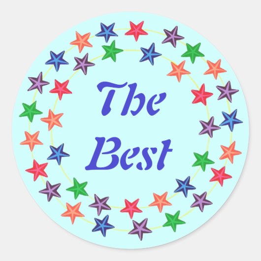 De beste kringen van kleurrijke sterren Stickers (Voorkant)