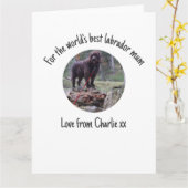 De beste Labrador Mum Moederdag Kaart ter wereld (Gele Bloem)