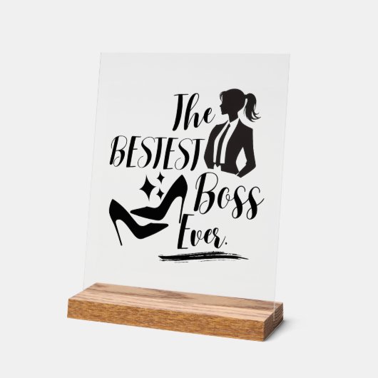 De beste Lady Boss Acryl Bord (Hoek)