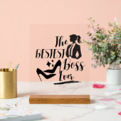 De beste Lady Boss Acryl Bord (Huwelijk)