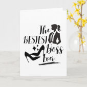 De beste Lady Boss Kaart (Gele Bloem)