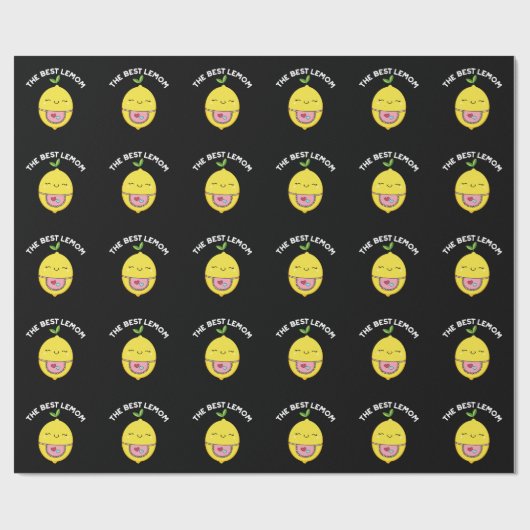 De beste Lemom Funny Lemon Pun Dark BG Cadeaupapier (Vlak)