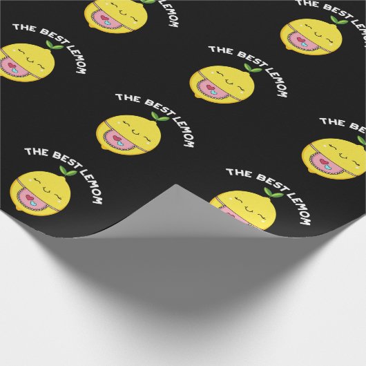 De beste Lemom Funny Lemon Pun Dark BG Cadeaupapier (Hoek)