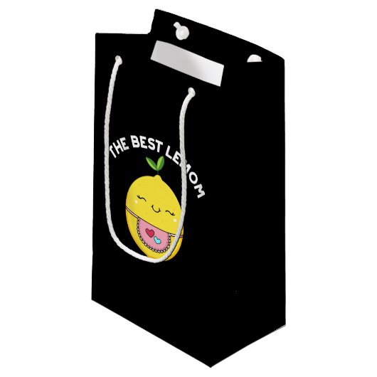 De beste Lemom Funny Lemon Pun Dark BG Klein Cadeauzakje (Voorkant Gekanteld)