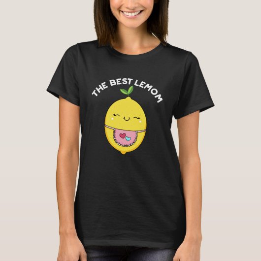 De beste Lemom Funny Lemon Pun Dark BG T-shirt (Voorkant)