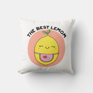 De beste Lemom Funny Lemon Pun Kussen