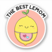 De beste Lemom Funny Lemon Pun Sticker (Voorkant)