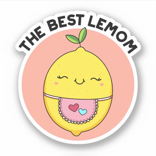 De beste Lemom Funny Lemon Pun Sticker (Voorkant)