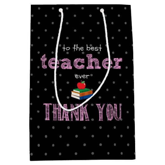 de beste leraar , dank u wel medium cadeauzakje (Voorkant)